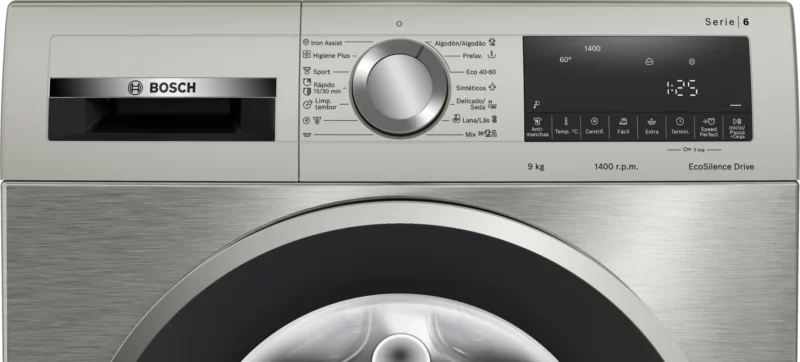 BOSCH WGG144ZXES LAVADORA INOX 9KG 1400RPM A EcoSilence Super Domésticos electrodomésticos para tu hogar