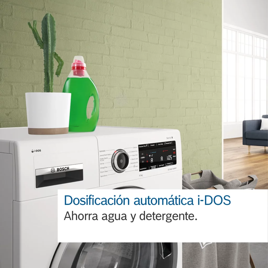 BOSCH WAL28PHYES LAVADORA ACERO MATE 10KG 1400RPM A i-DOS Home Connect Super Domésticos electrodomésticos para tu hogar